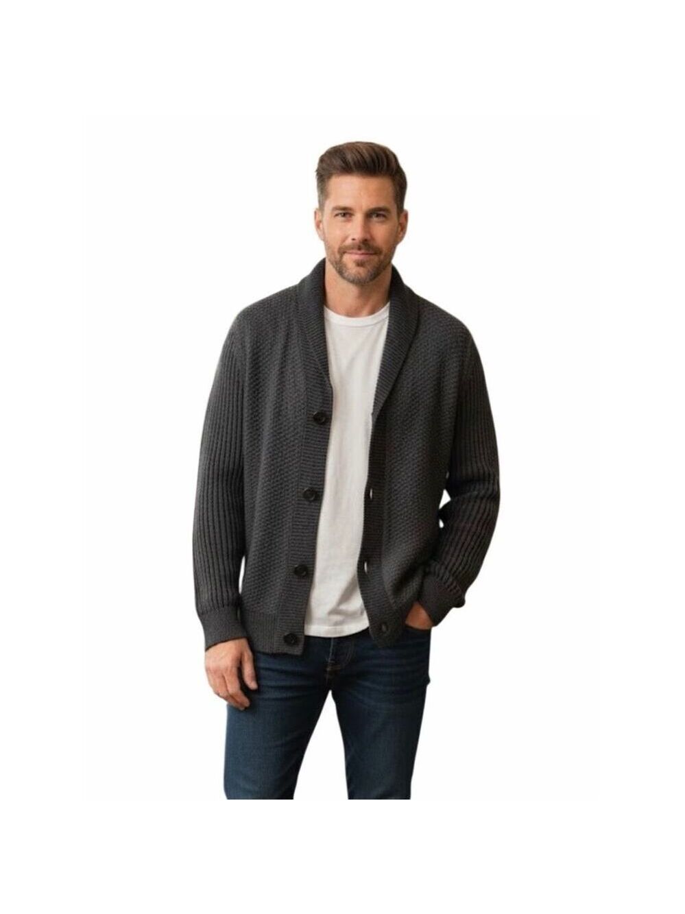 Express Hook Front Shawl Neck Sweater Size XL